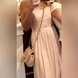 Davids Bridal Pink Bridesmaids dress